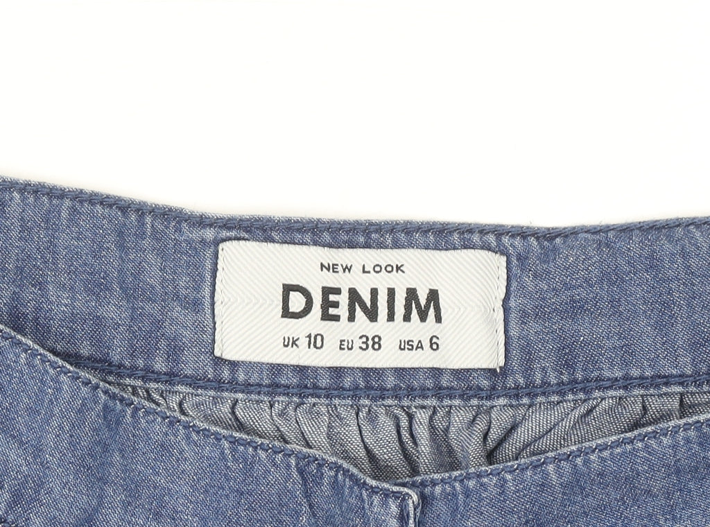 New Look Women’s Blue Denim A-Line Button Skirt UK 10