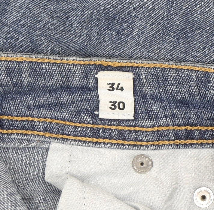 Jack & Jones Men's Blue Slim Straight Jeans 34W 30L