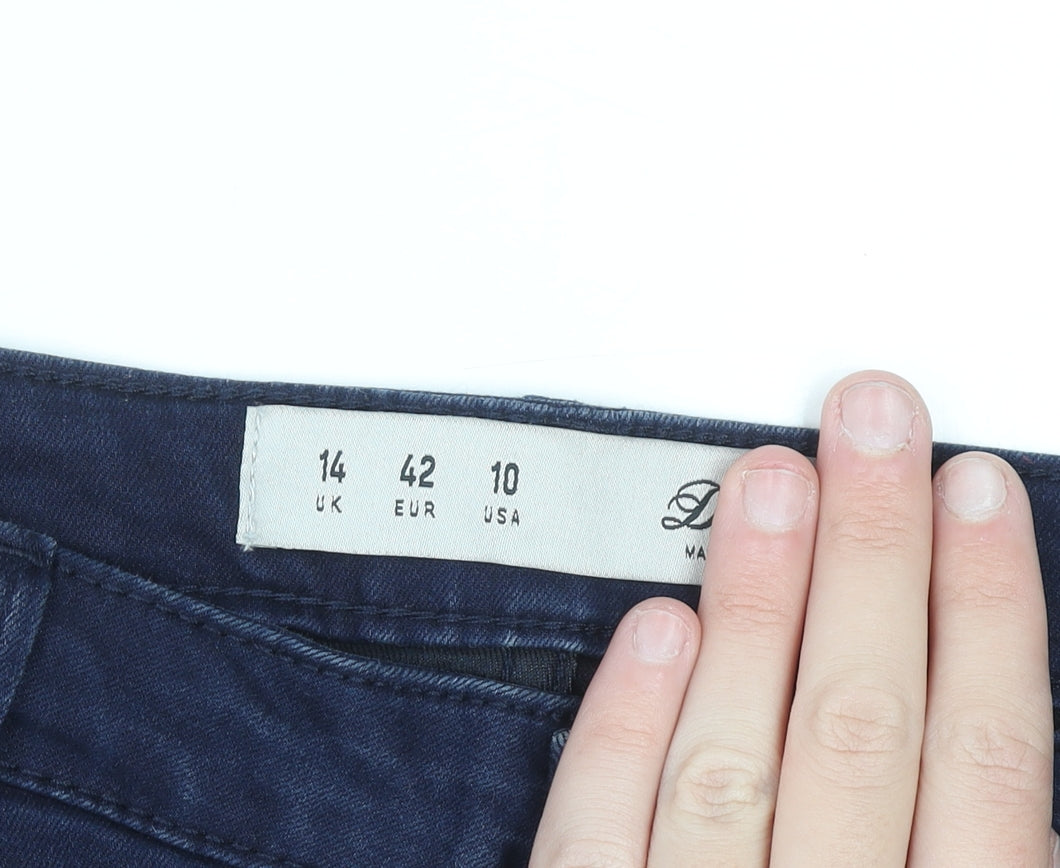 Damart Womens Blue Size 14 Skinny Stretch Denim Jeans