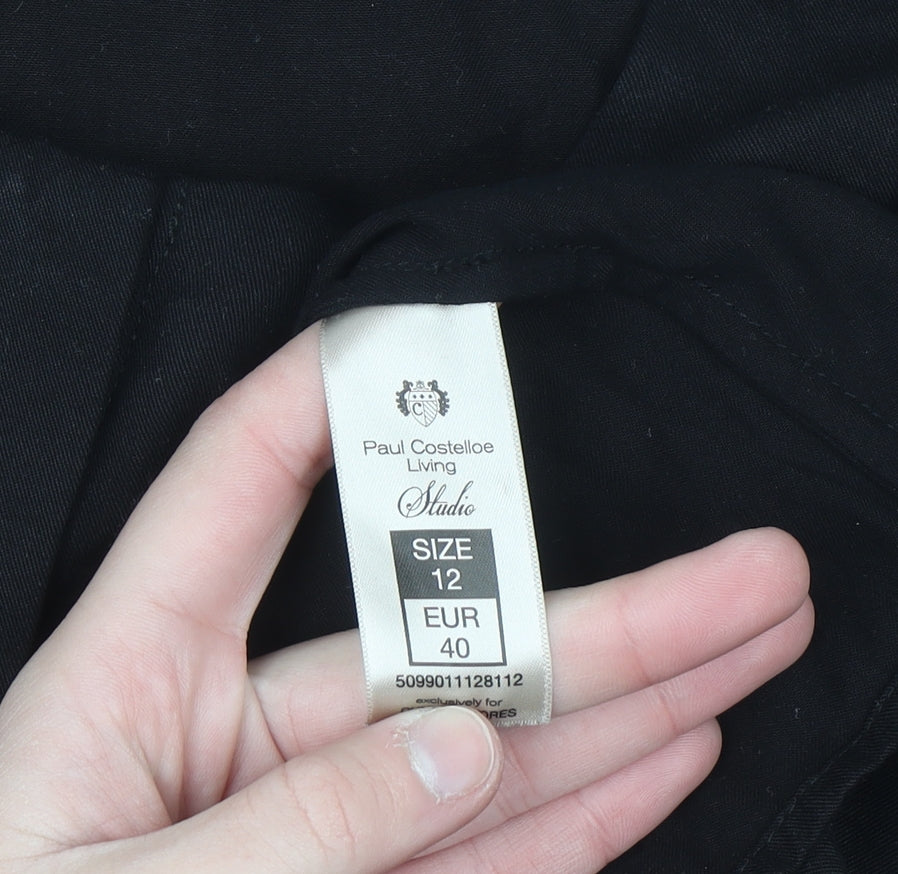 Paul Costelloe Living Studio Women’s Black Viscose Blouse Size 12