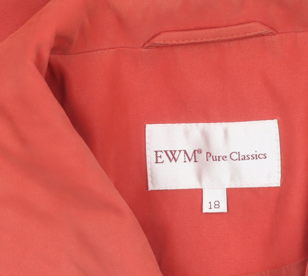 EWM Pure Classics Women's Red Mid-Length Lined Jacket Size 18