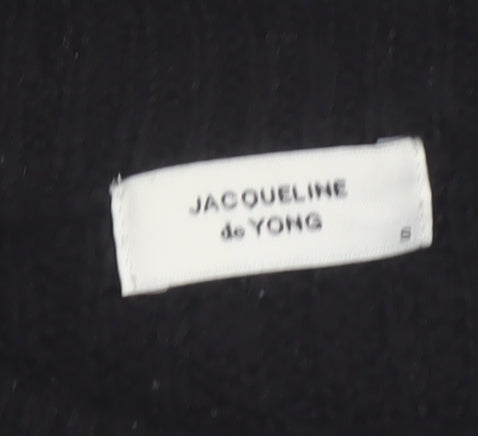 Jacqueline de Yong Women's Black Chunky Knit Pullover Jumper Size S