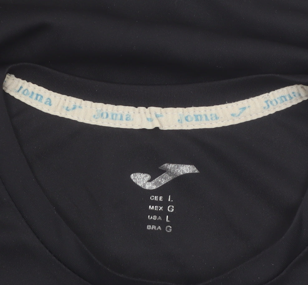 Joma Men's Black Athletic Short Sleeve T-Shirt Size L