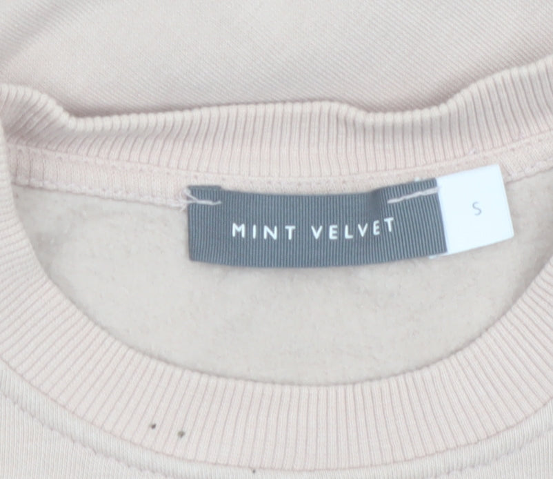 Mint Velvet Womens Beige Longline Pullover Sweatshirt Size S