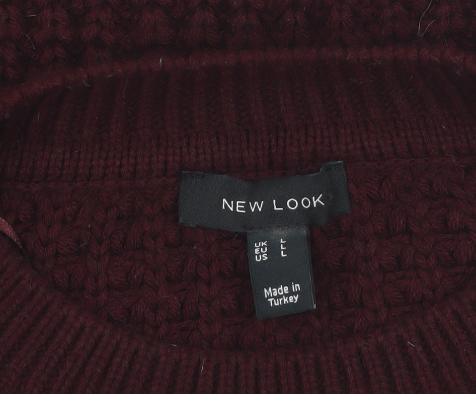 New Look Women's Brown Chunky Knit Pullover Jumper Size L