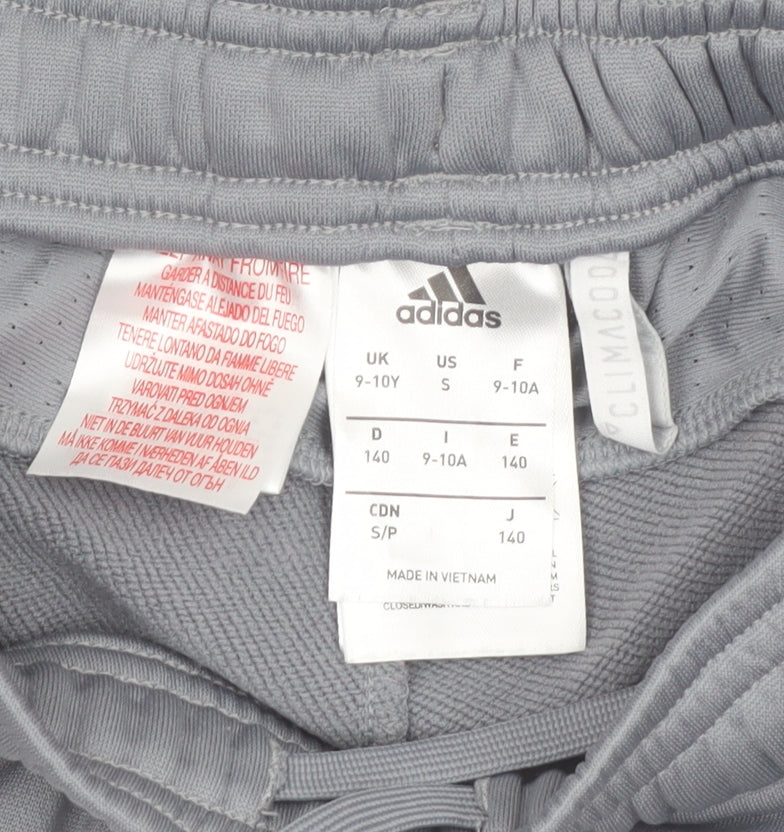 Adidas Boys Grey Manchester United Jogger Sweatpants 9-10 Years Climalite