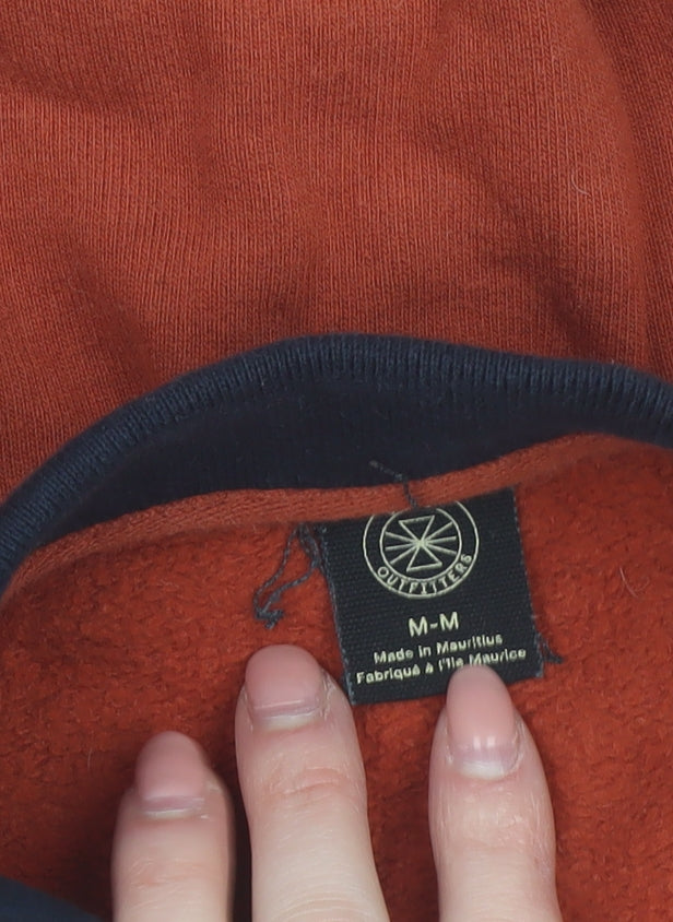 Urban Outfitters Women Rust Orange Collared Henley Pullover Sweatshirt M
