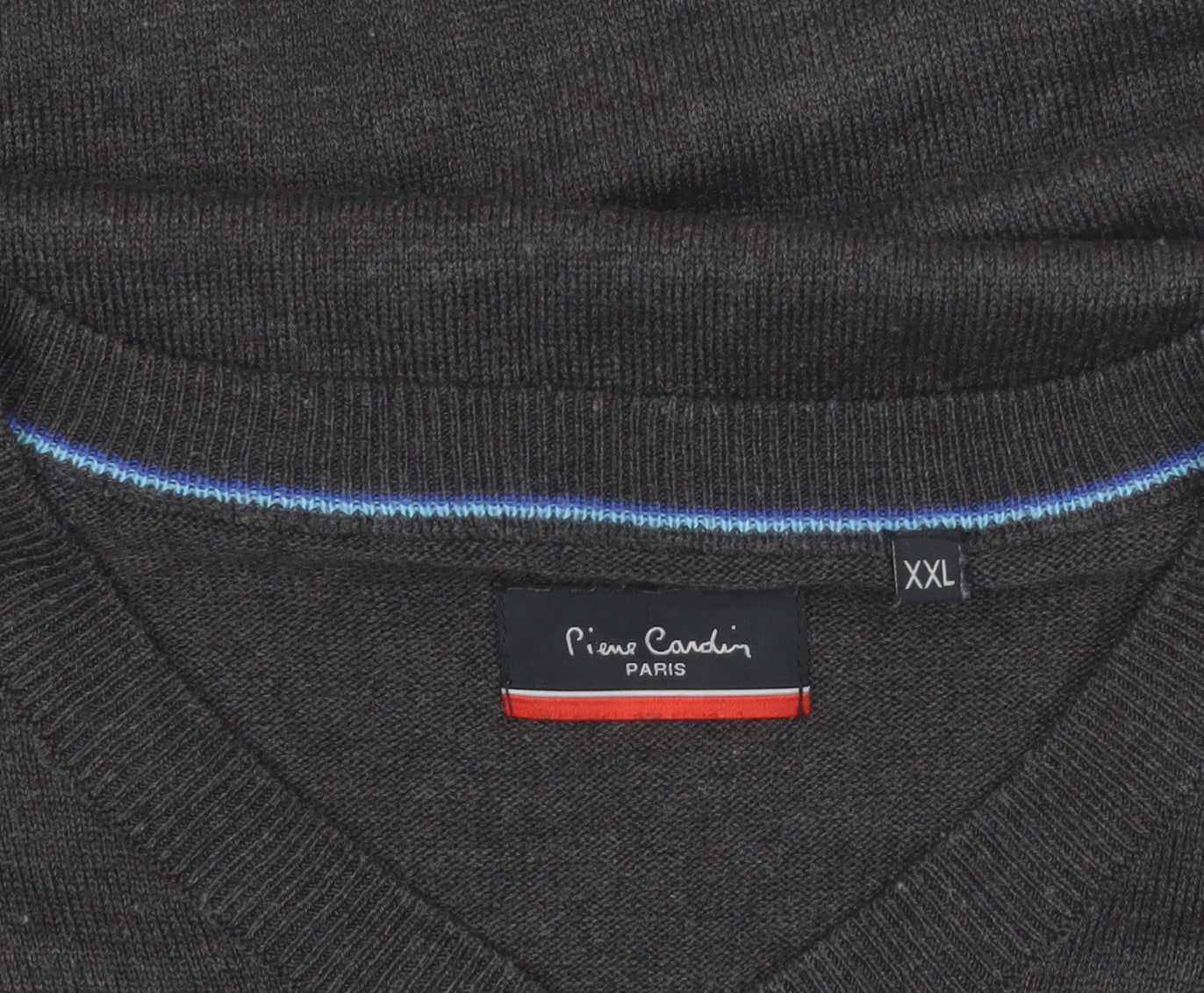 Pierre Cardin Men’s Grey 2XL V-Neck Acrylic Pullover Jumper
