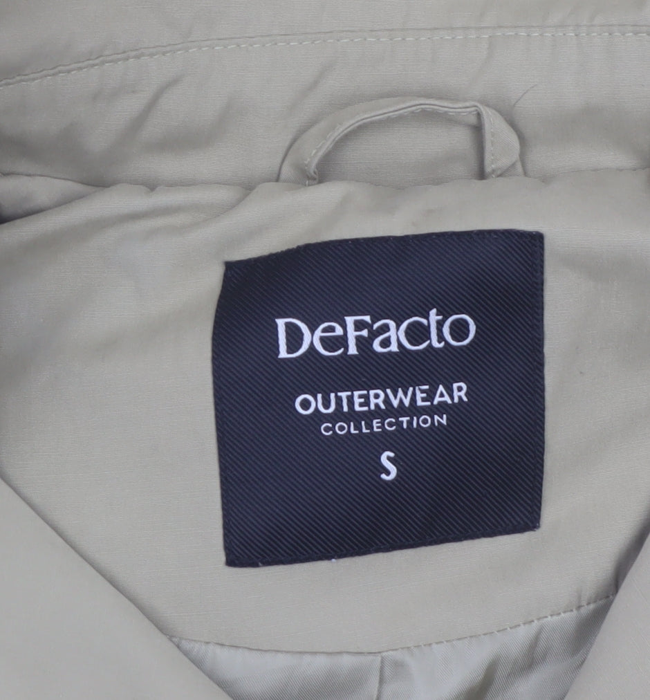 DeFacto Women’s Beige Trench Coat Long Cotton Blend S