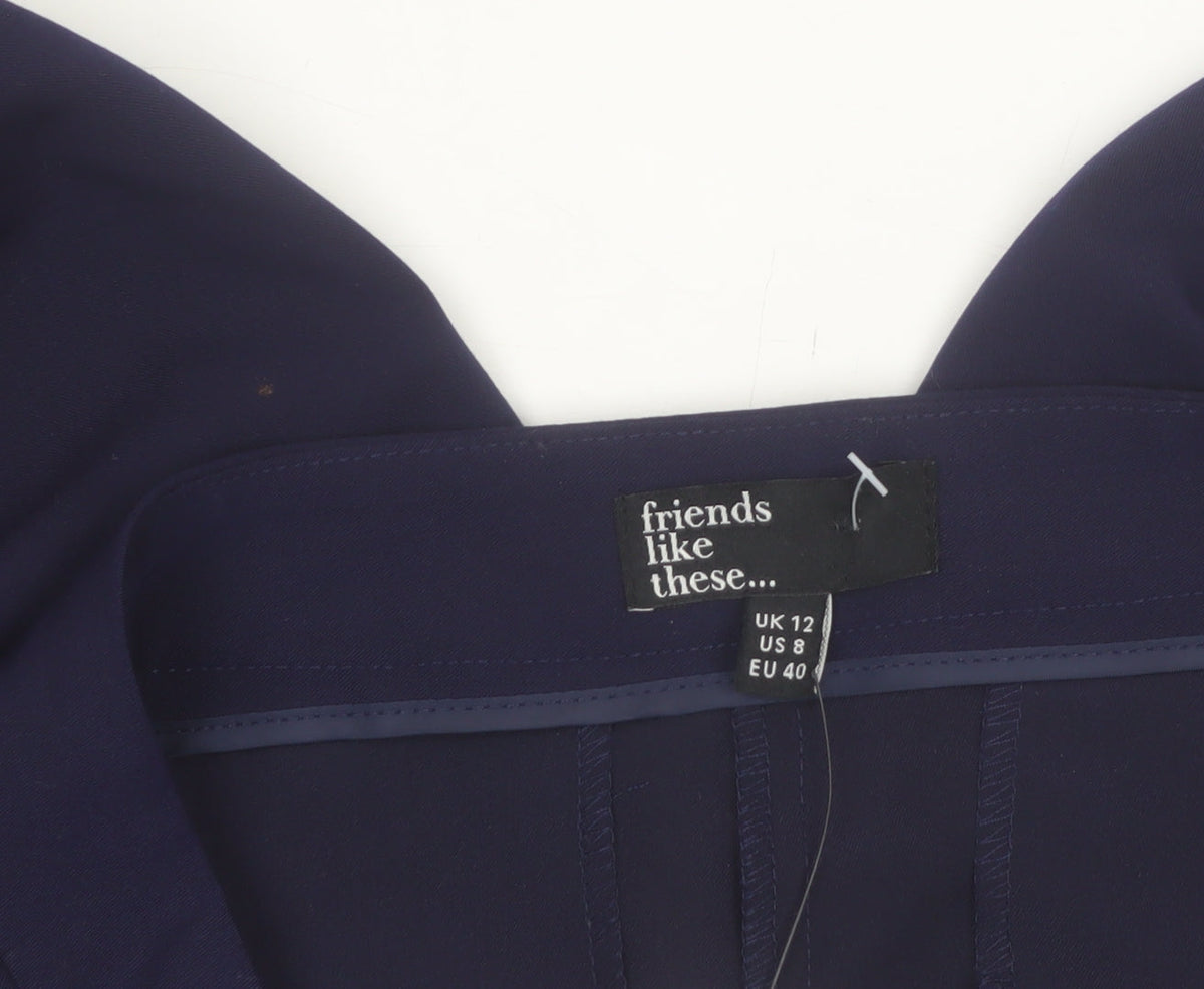 Friends Like These Women’s Blue Size 12 Slim Tapered Stretch Trousers