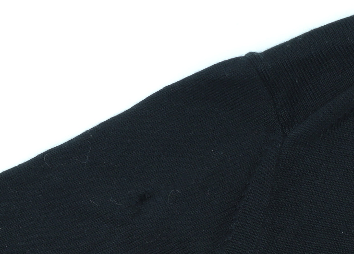 Fred Perry Men's Black Merino Wool Crew Neck Jumper L