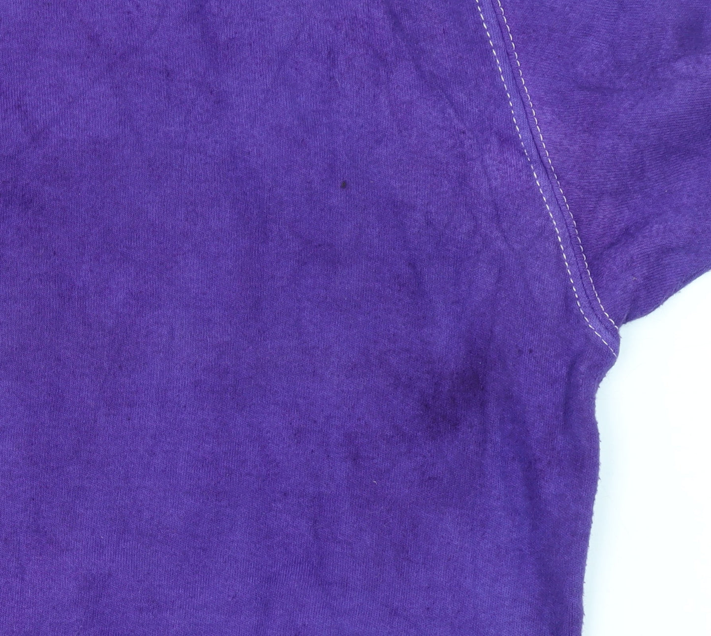 Reebok Women Purple Cotton Long Sleeve Crew Neck Pullover Sweatshirt M