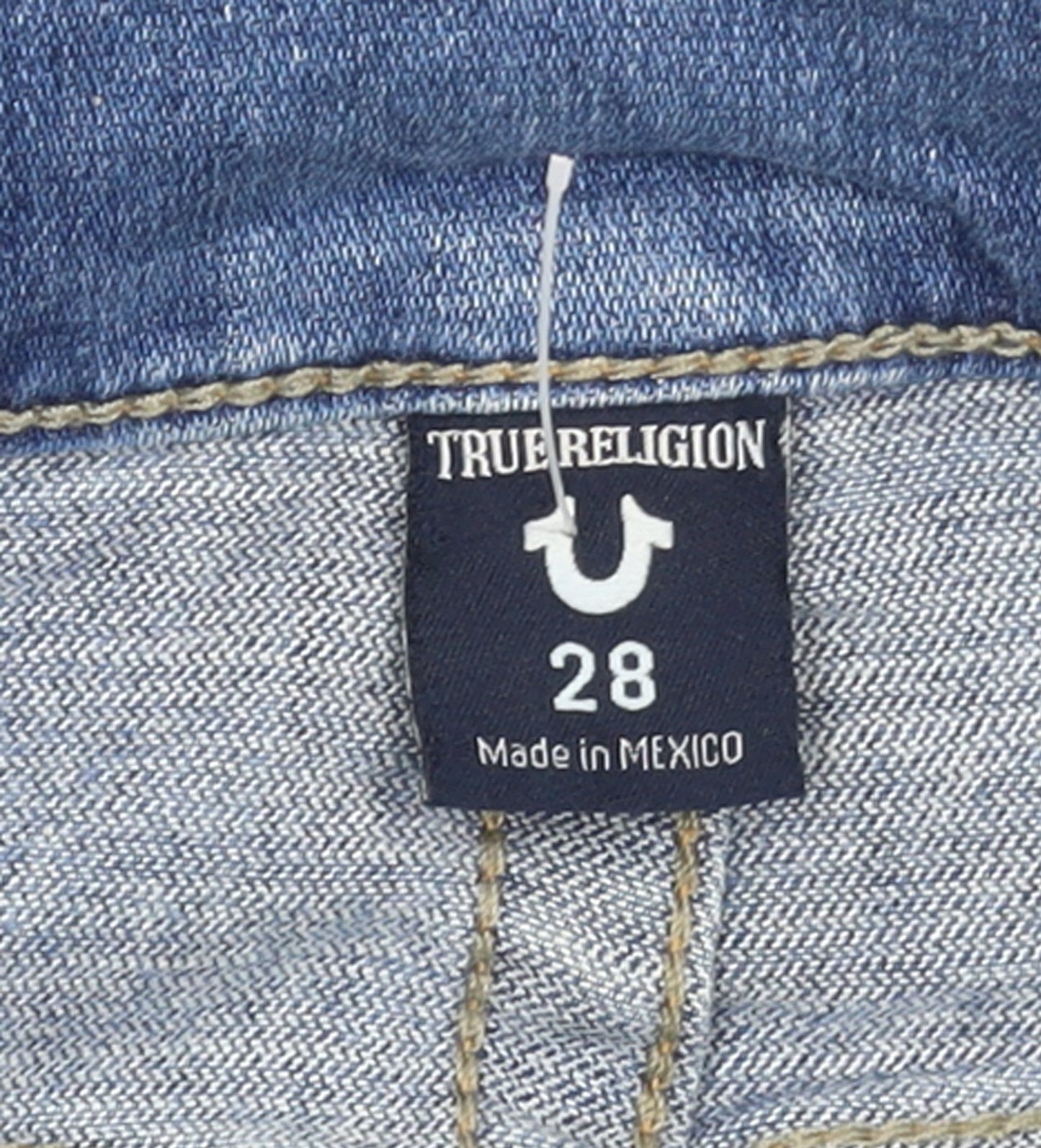 True Religion Women's Blue Distressed Skinny Jeans Size 28