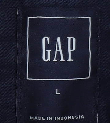GAP Men's Blue Cotton Military Jacket L Regular Fit