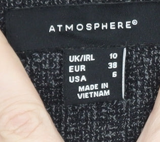 Atmosphere Women Grey Size 10 Open Knit 3/4 Sleeve Cardigan
