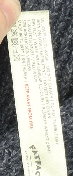 FatFace Women Blue Size 8 Long Sleeve Knit Cardigan