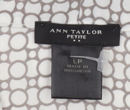 Ann Taylor Petite Women's Grey Sleeveless V-Neck Blouse Size L