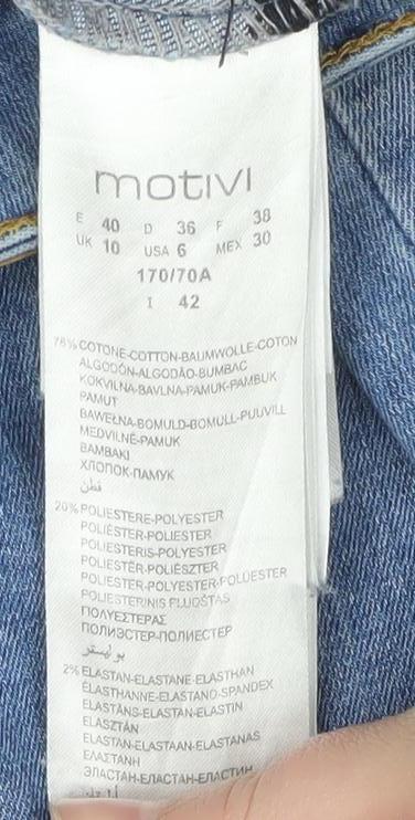 Motivi Women Blue Size 10 Straight Stretch Denim Jeans