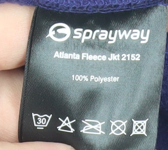 Sprayway Womens Purple Full Zip Fleece Jacket UK 10 Essentials