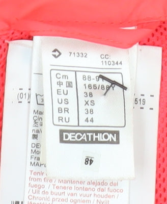 B'Twin Women's Pink Windbreaker Cycling Jacket Size 10 Reflective Lightweight