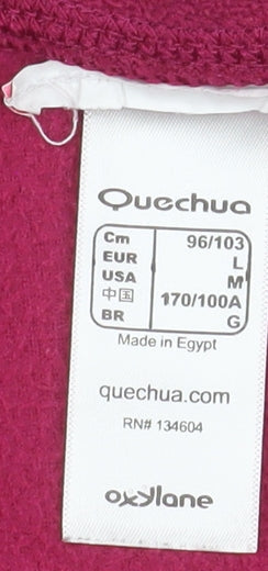 Quechua Women's Pink Fleece 1/2 Zip Pullover Sweatshirt Size 14