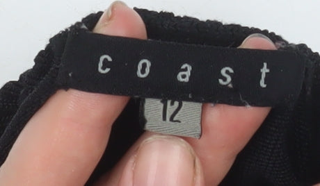 Coast Women's Black Roll Neck Long Sleeve Jumper Size 12