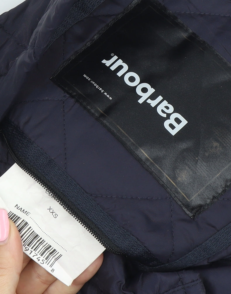 Barbour Womens Blue Quilted Mid-Length Jacket XXS