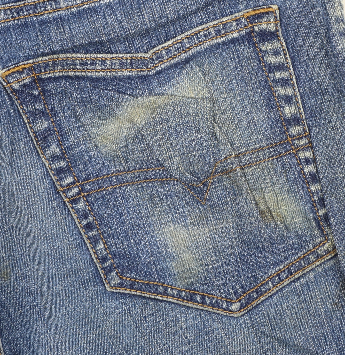 Diesel Men Blue Slim Straight Jeans Size 30 Medium Wash Denim