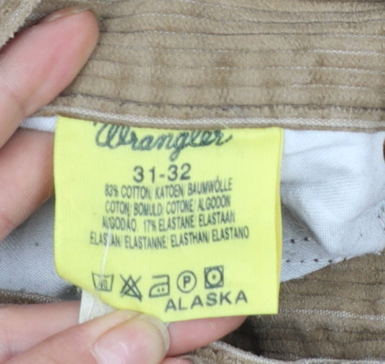 Wrangler Men's Beige Corduroy Chino Trousers 31x32