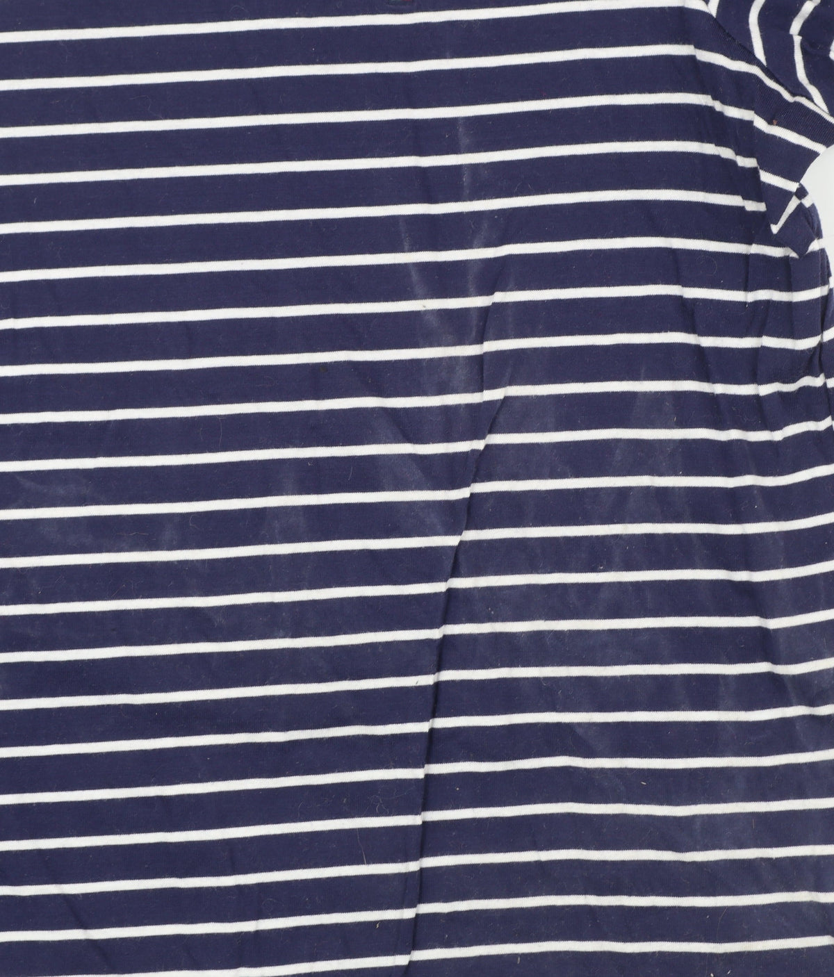 Tommy Hilfiger Women's Blue Striped Cotton T-Shirt L
