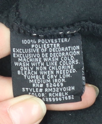 Starter Womens Black Fleece Full Zip Jacket Size L