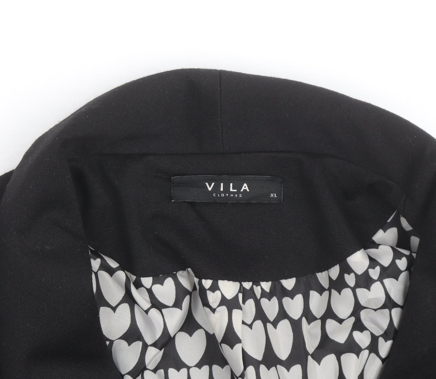 Vila Womens Black XL Short Blazer Jacket Lined Workwear