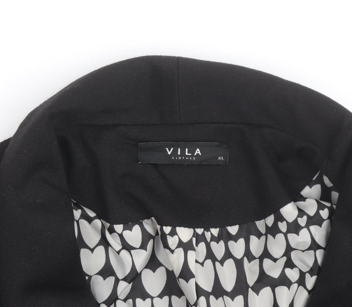 VILA Womens Black XL Short Blazer Jacket Lined Workwear