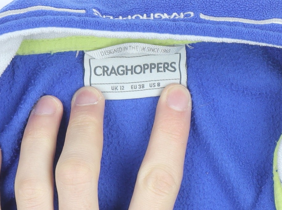 Craghoppers Women Blue Size 12 Fleece 1/2 Zip Lightweight Active Jacket