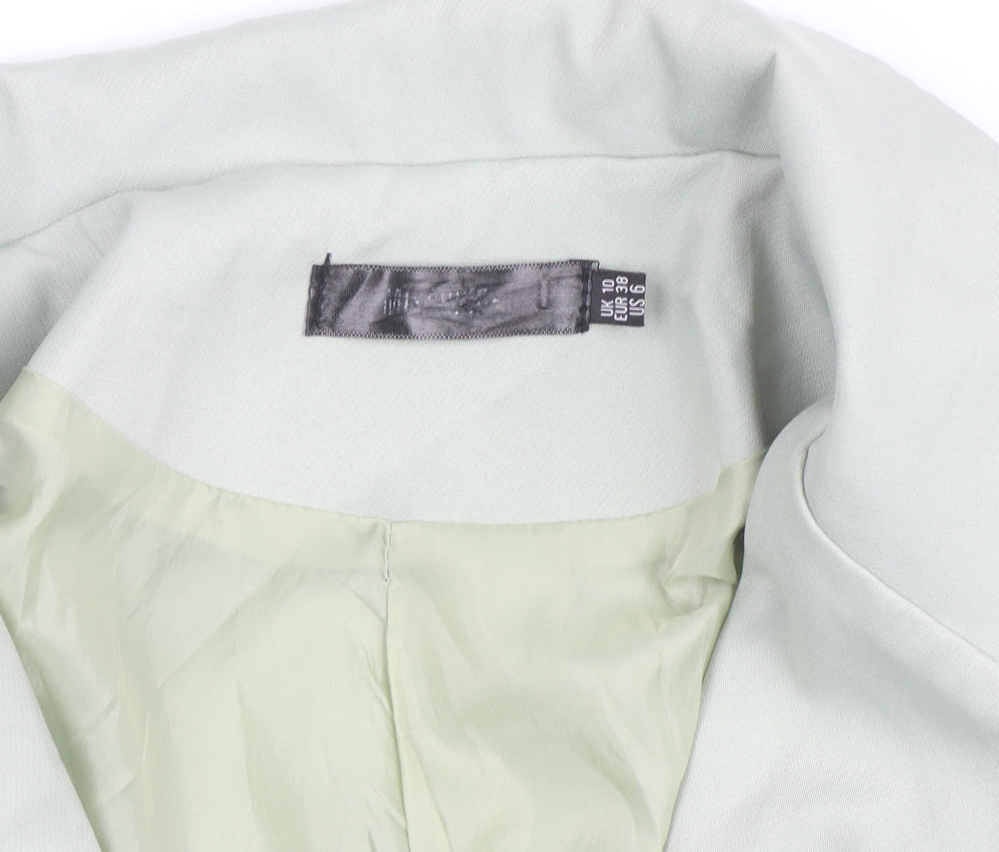 Zara Women Mint Green Double-Breasted Blazer UK 10 Regular Fit