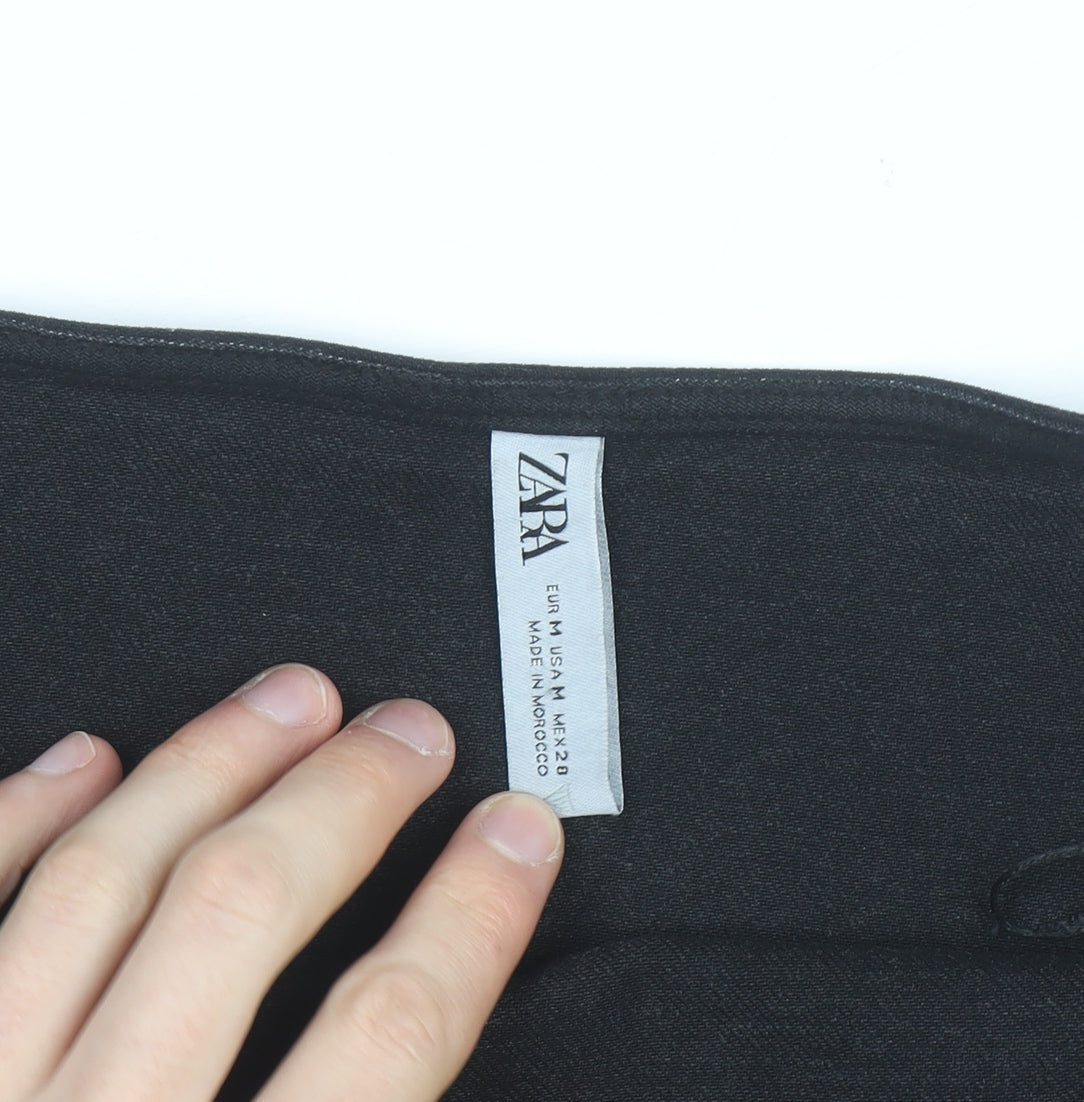 Zara Women Black Strapless Bodycon Short Dress Size 12