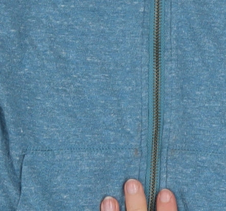 Nike Women's Blue Full Zip Hoodie XS Cotton Blend Just Do It
