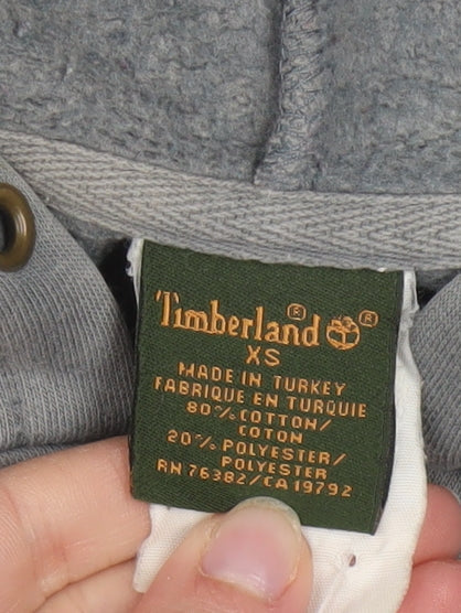 Timberland Mens Grey Full Zip Hoodie XS Classic Fleece