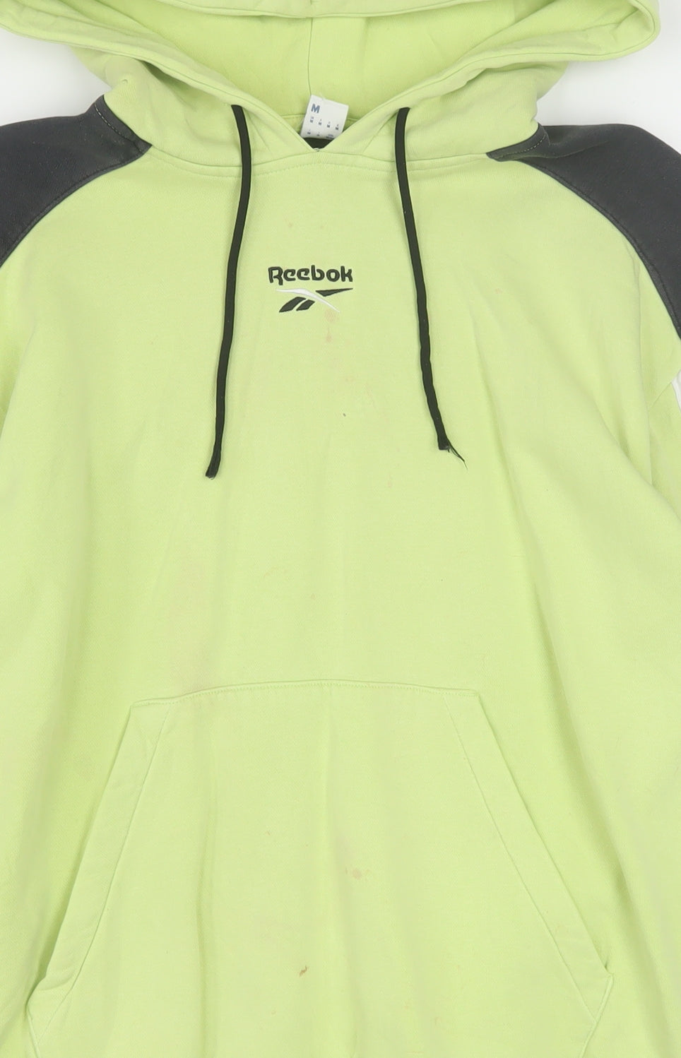 Reebok Men's Green Pullover Hoodie M Logo Sports Fleece