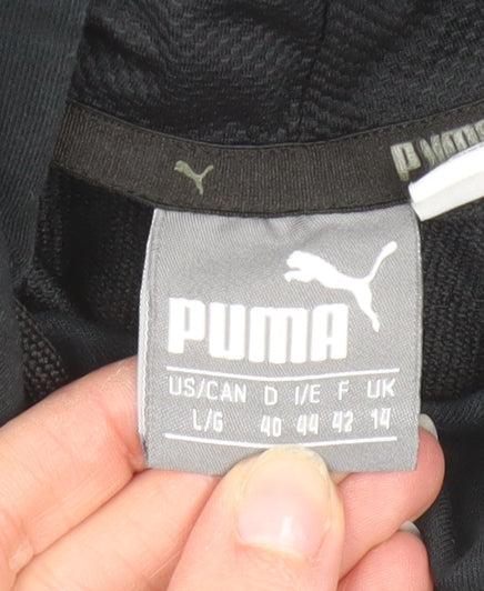 Puma Women Black Size 14 Pullover Hoodie Sweatshirt