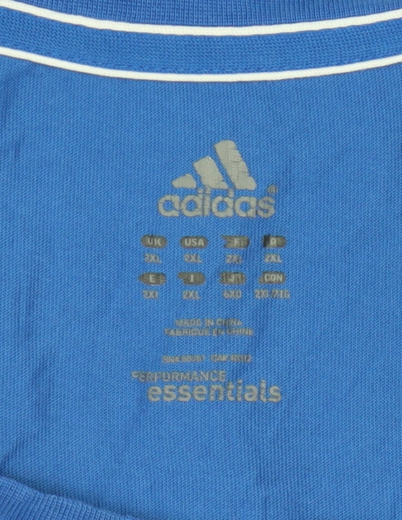 Adidas Men's Blue 2XL Climalite Performance Essentials T-Shirt
