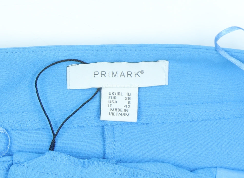 Primark Women Blue Flared Dress Pants Size 10