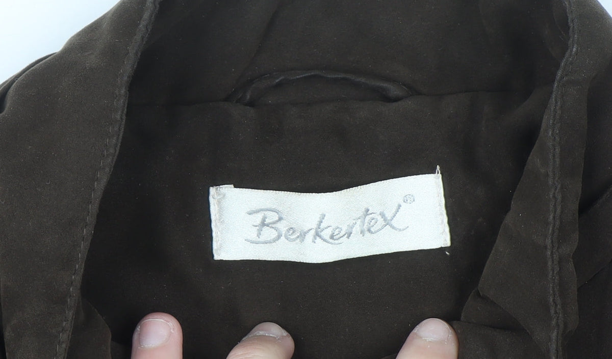 Berkertex Women’s Brown Long Overcoat Size 18 Polyester Lined