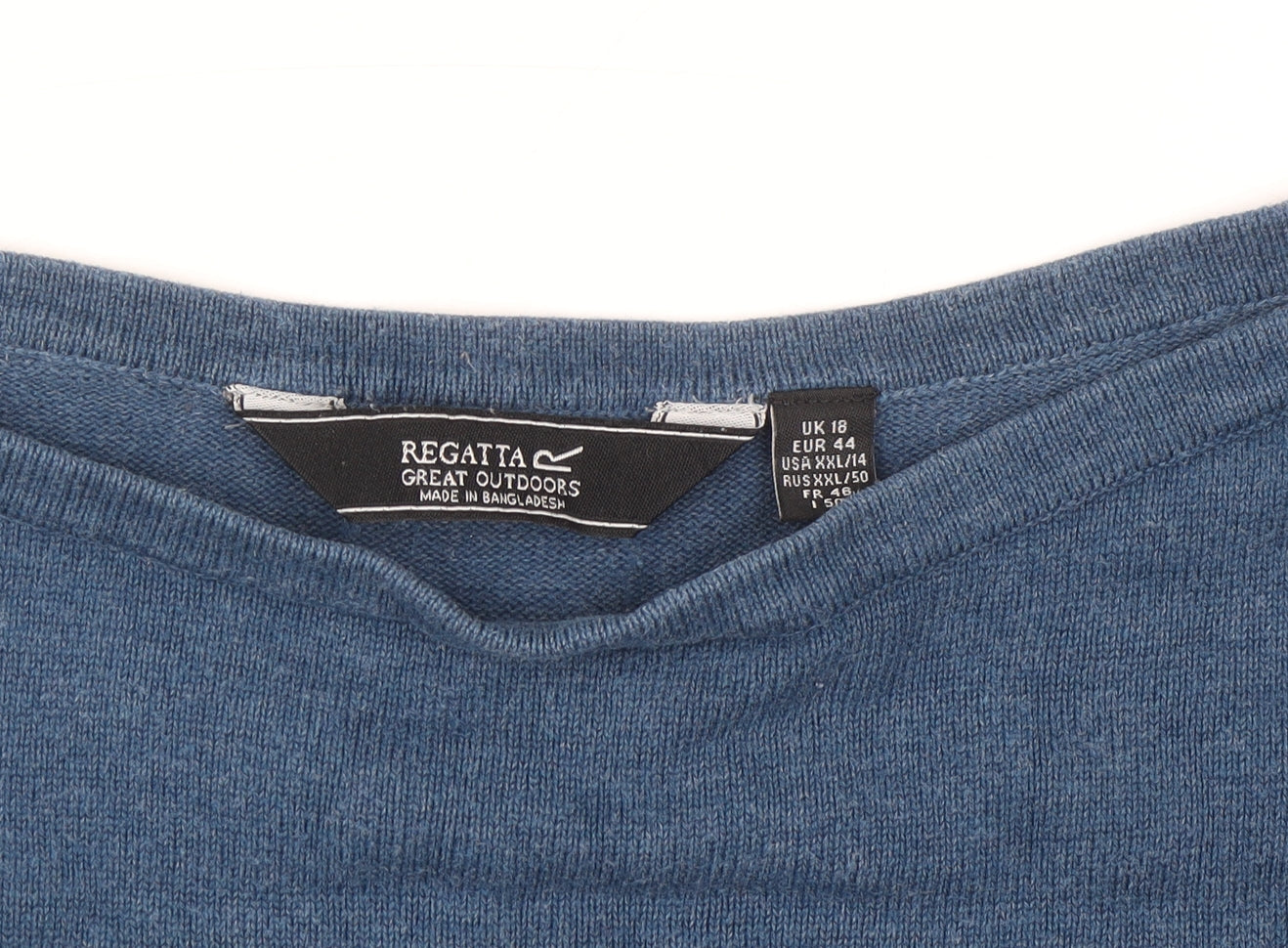 Regatta Women's Blue Cotton Crew Neck Jumper Size 18