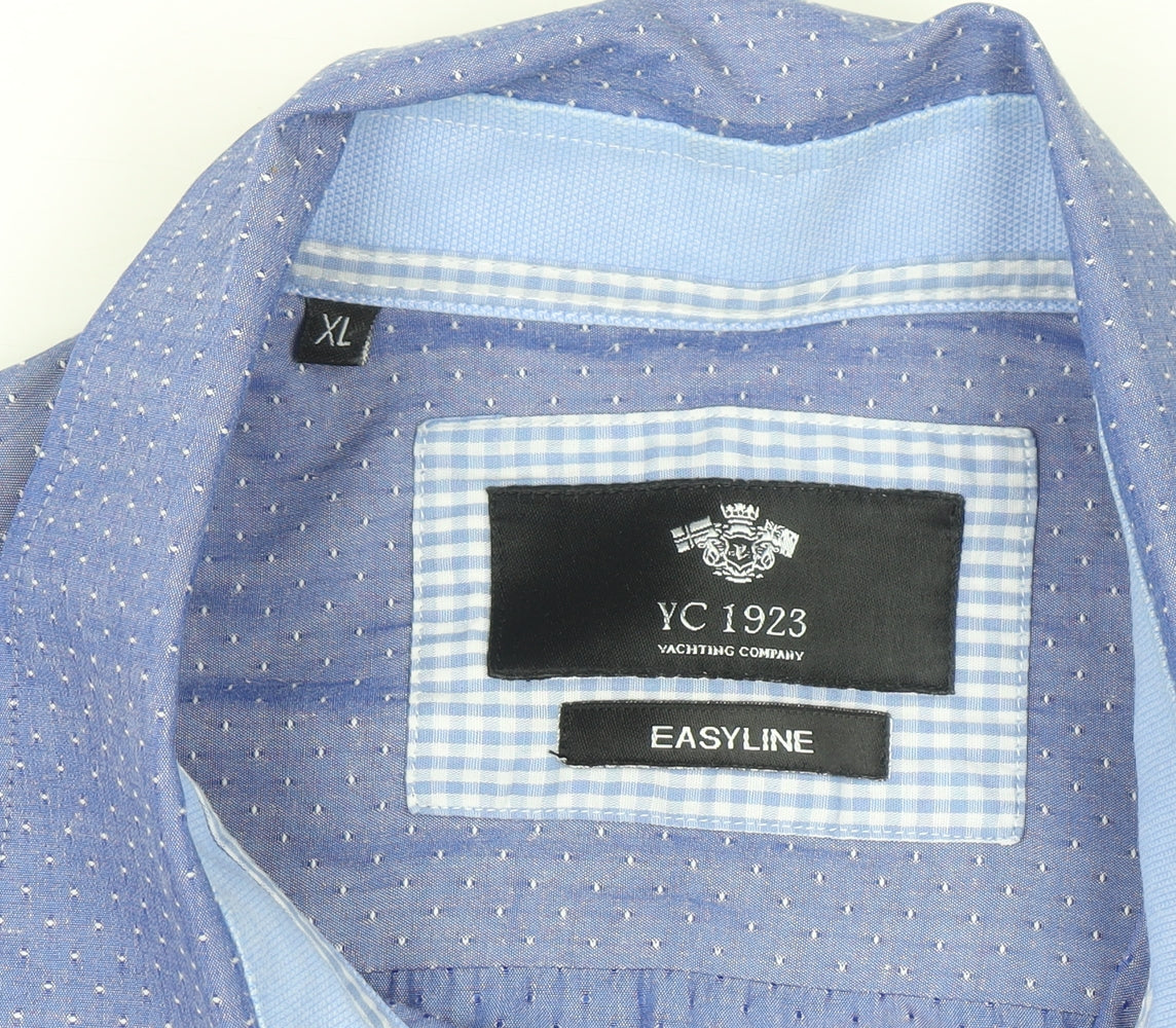 Yachting Company Men's Blue Long Sleeve Button-Up Shirt XL