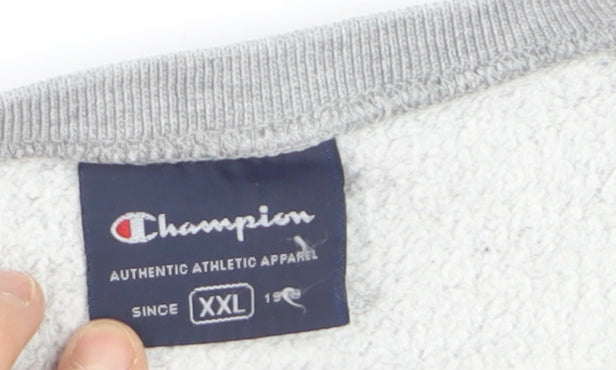 Champion Men's Grey 2XL Crew Neck Pullover Sweatshirt