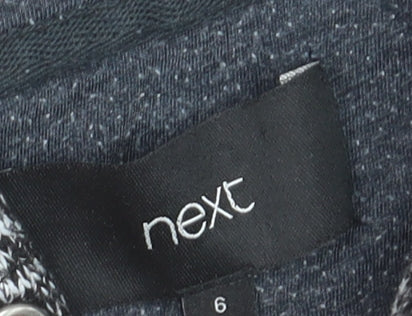 Next Women Grey Size 6 Hooded Knit Full Zip Activewear Jacket