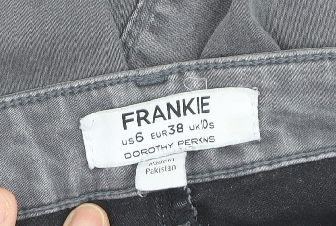 Dorothy Perkins FRANKIE Women's Grey Size 10 Skinny Jeans