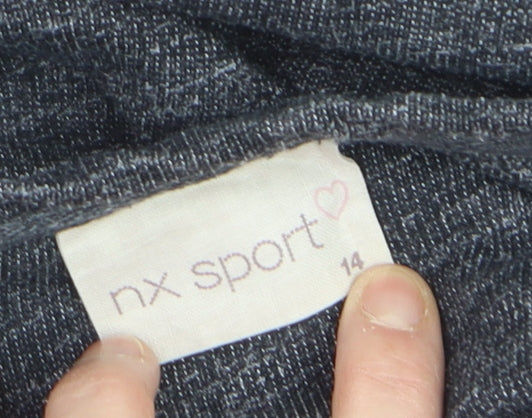 Next Women Grey Pullover Sweatshirt Size 14 Cotton Blend