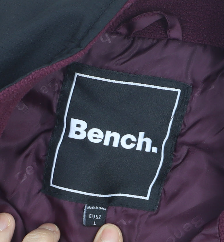 Bench Men’s Brown Fleece 1/4 Zip Activewear Jacket L